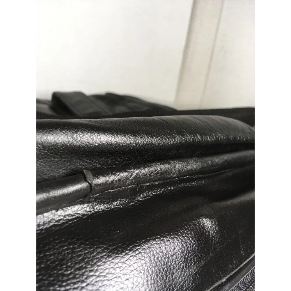 Frye Black Leather Multi Compartment Laptop Briefcase Bag